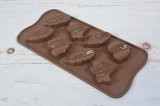 Szilikon bonbon forma csoki forma falevelek