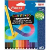 Színes ceruza készlet, háromszögletű, MAPED "Color`Peps INFINITY", 12 különböző szín [12 db]