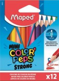 Színes ceruzakészlet 12 db-os, Maped Mini Color Peps Strong, háromszög test