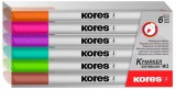 Tábla- és flipchart marker készlet, 1-3 mm kúpos, kores "k-marker", 6 különböz&#337; szín 22846