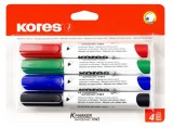 Tábla- és flipchart marker készlet, kúpos, kores "eco k-marker", 4 különböz&#337; szín 20724
