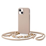 Tech-Pro Icon - iPhone 14 tok nyakpánttal - bézs