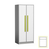 Tempo Akasztós szekrény, fehér/szürke/zöld, PIERE P01