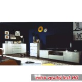 Tempo TV asztal/szekrény, fehér extra magas fényű HG, SPICE RTV