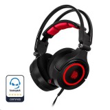 Thermaltake eSports Cronos Riing RGB 7.1 Gaming headset fekete-piros (HT-CRA-DIECBK-20) (HT-CRA-DIECBK-20) - Fejhallgató