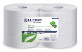Toalettpapír, 2 rétegű, nagytekercses, 28 cm átmérő, LUCART, Eco 28 J, fehér (UBC16)