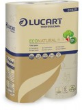 Toalettpapír, 3 rétegű, 6 tekercs, kistekercses, 27,5 m, LUCART EcoNatural 6.3 barna (UBC37)