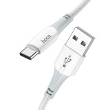 Töltő és adatkábel USB/Type-C csatlakozóval 3A 1 méter Hoco X70 Ferry fehér