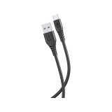 Töltő és adatkábel USB/Type-C csatlakozóval 3A 1 méter Jokade JA010 fekete
