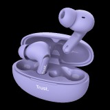 Trust 25297 yavi enc true wireless bluetooth lila fülhallgató