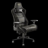 Trust Gamer szék - GXT 712 Resto Pro Fekete; állítható dőlés/magasság; kartámasz; PU+szövet; max.150kg-ig (23784) (TRUST23784) - Gamer Szék
