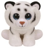 TY Beanie Babies plüss figura TUNDRA, 24 cm - fehér tigris   (1)