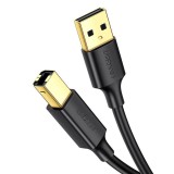 UGREEN US135 USB 2.0 AB aranyozott kábel nyomtatóhoz 1m fekete (20846) (UG20846) - Nyomtató kábel
