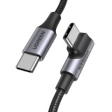 UGREEN US334  USB-C-USB-C ferde kábel, 5A, PD 100W, 2m, fekete (70645) (UG70645) - Adatkábel
