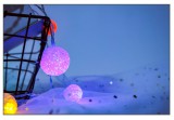 Union EVA Kristály labda fényfüzér, színes, 10 gömb, elemes