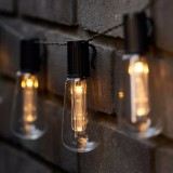 Union Napelemes 10 Ledes Edison izzó fényfüzér, meleg fehér