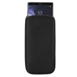 Univerzális tok, Kihúzófüles tok, Pouch, textil, Samsung Galaxy Note 9 méret, fekete (RS82234) - Telefontok