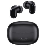 Usams fekete színű mini Bluetooth fülhallgató töltőtokkal