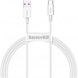 USB töltő- és adatkábel, USB Type-C, 100 cm, 6000 mA, 66W, törésgátlóval, gyorstöltés, Baseus CATYS-02, fehér (RS104817) - Adatkábel