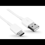 USB töltő- és adatkábel, USB Type-C, 150 cm, Samsung, fehér, gyári (RRSAM-0805) - Adatkábel