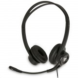 V7 Essentials USB Stereo HU311-2EP mikrofonos fejhallgató fekete (HU311-2EP) - Fejhallgató
