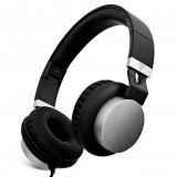 V7 On-Ear Stereo hangerőszabályzós fejhallgató fekete-szürke (HA601-3EP) (HA601-3EP) - Fejhallgató
