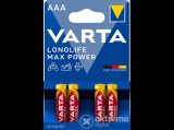 Varta Longlife Max Power AAA mikro LR03 alkáli elem, 4db