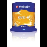 Verbatim DVD-R 4.7GB 16x DVD lemez 100db/henger  (43549) (43549) - Lemez