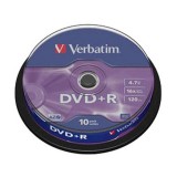 Verbatim DVD+R írható DVD lemez 4,7GB 10db hengeres (43498) - Lemez