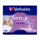Verbatim DVD+R írható DVD lemez 4,7GB matt nyomtatható normál tok (43508) - Lemez