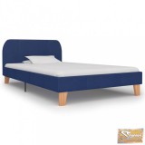 VID kék szövetkárpitozású ágykeret 90 x 200 cm