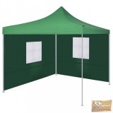VID zöld színű összecsukható sátor 2 fallal 3 x 3 méter