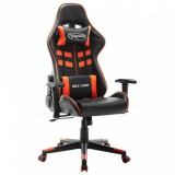vidaXL Fekete és narancssárga műbőr gamer szék