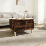vidaXL Füstös tölgyszínű szerelt fa kisasztal 50 x 46 x 35 cm