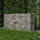 vidaXL Horganyzott acél gabion kosár 200 x 50 x 100 cm