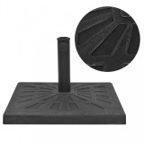 vidaXL Négyszög alakú, fekete gyanta napernyő talp 19 kg