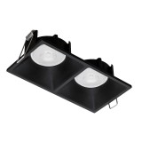 Viokef FINO beépíthető lámpa, fekete, 2 db GU10 foglalattal, VIO-4225101