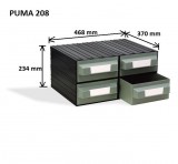 Vipa Puma 208 Fiókos Tároló Rendszer - zöld