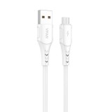 Vipfan Colorful X12 USB Micro USB kábel  3A 1m fehér (X12MK) (X12MK) - Adatkábel