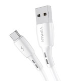 Vipfan Racing X05 USB-A - USB-C kábel 3A, 3m fehér (X05TC-3m-white) (X05TC-3m-white) - Adatkábel