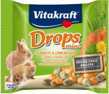 Vitakraft Drops Mini sárgarépás és pitypangos jutalomfalatkák nyulaknak (4 tasak | 4 x 40 g) 160g