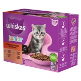 Whiskas Junior klasszikus krémes tasakos eledel válogatás kölyök macskák számára 12 x 85 g