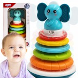 Woopie! Toys Woopie zenélő kelj fel jancsi, montesszori - elefánt