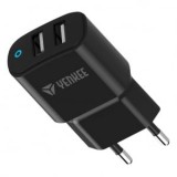 Yenkee YAC 2024 kettős USB hálózati töltő fekete