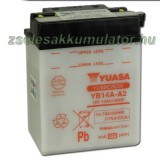 YUASA Motor Yuasa YB14A-A2 12V 14Ah Motor akkumulátor sav nélkül